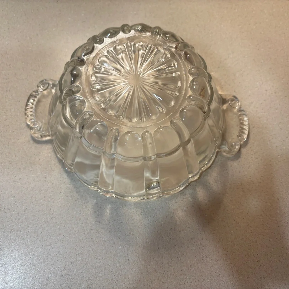 Anchor Hocking Glass Serving Bowl “ Old Cafe” Pattern